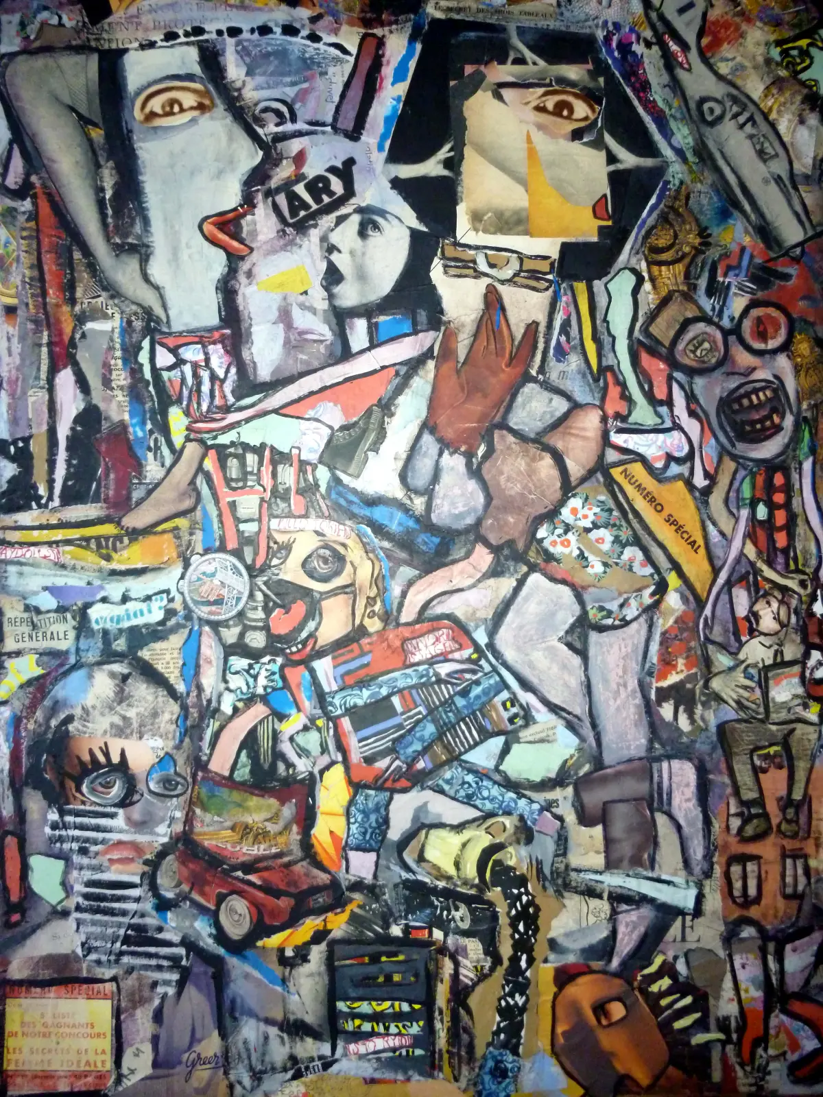 Collage sur bois